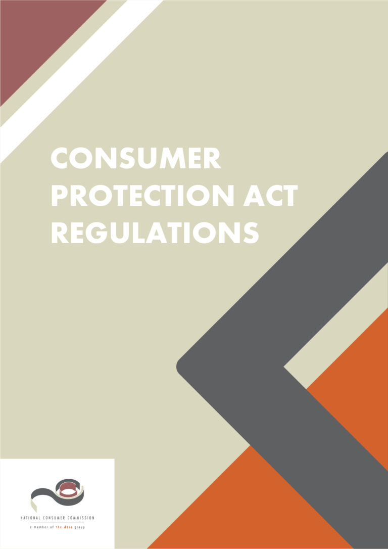 Graphic representing the Consumer Protection Act 68 of 2008 CPA Regulations.
