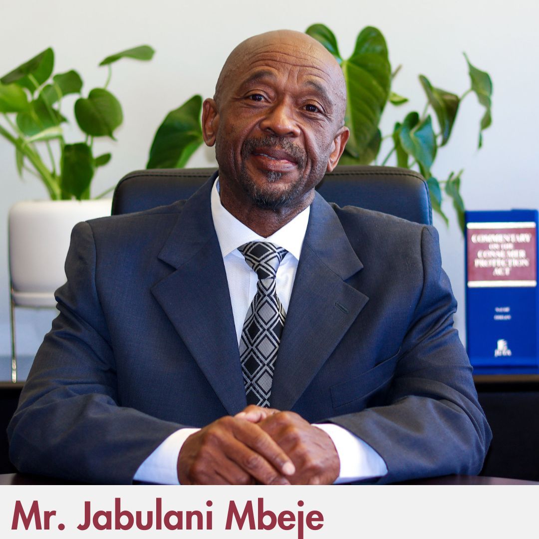 Photo of Mr. Jabulani Mbeje, Head of Legal at the National Consumer Commission