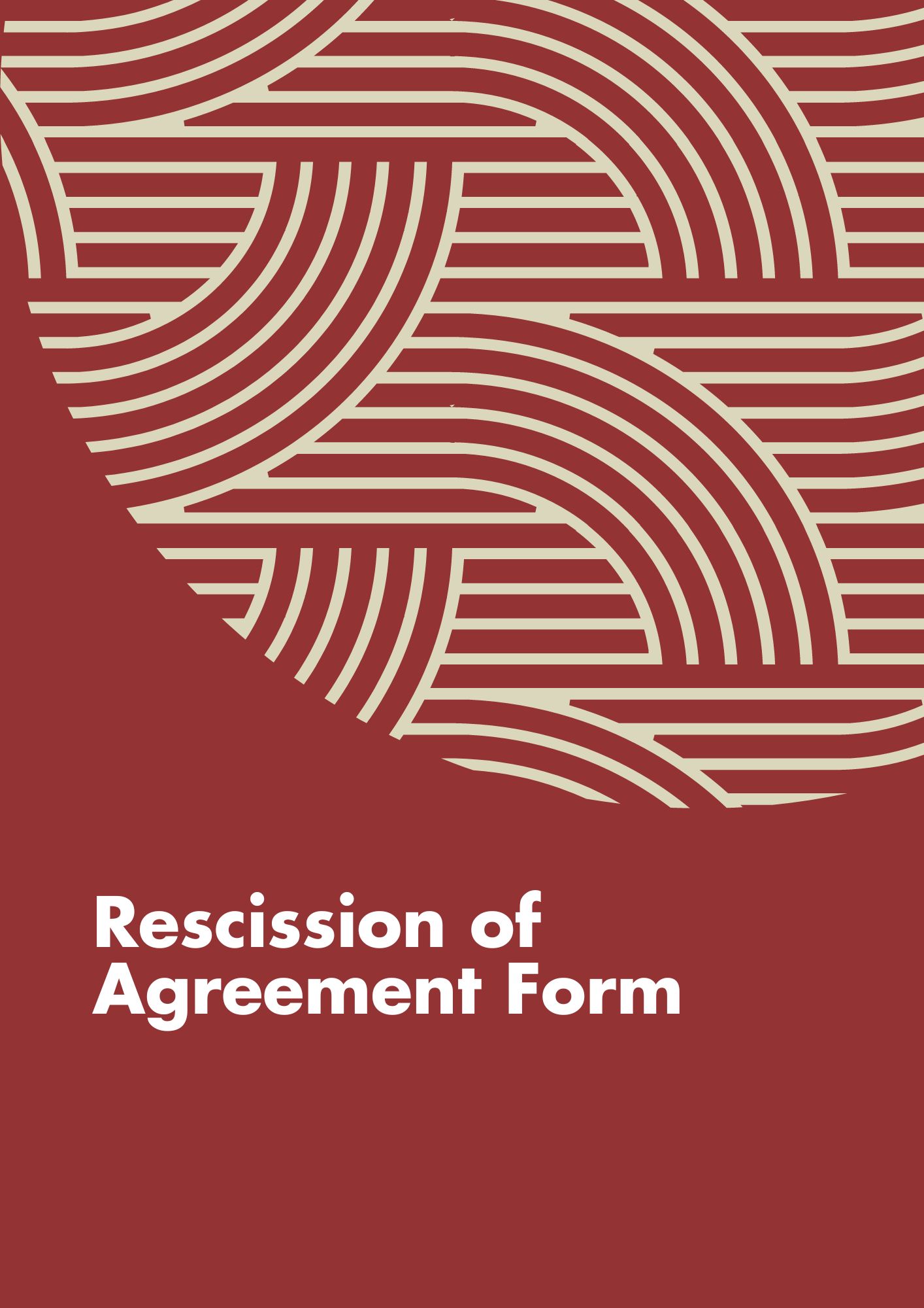Cover page for the Rescission of Agreement Form on the Forms page of the NCC Website.